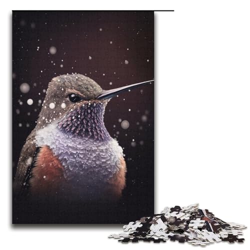 1000-teiliges Puzzle für Erwachsene, Kolibri-Spiele, Spielzeug, Geschenk, ganze Familie, Größe 38 x 26 cm von KJYMNC