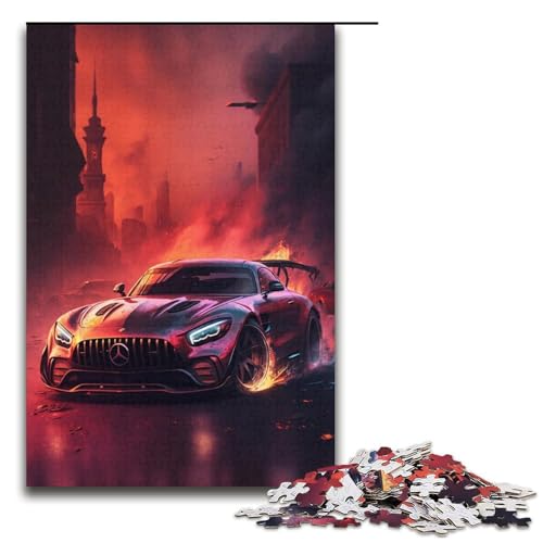 1000-teiliges Puzzle für Erwachsene, Kunst-Sportwagen-Puzzle, praktisches Spiel, tolle Geschenke für Weihnachten, Größe 38 x 26 cm 1000-teiliges Puzzle für Erwachsene, Kunst-Sportwagen-Puzzle, praktisches Spiel, tolle Geschenke für Weihnachten, Größe 38 x 26 cm von KJYMNC