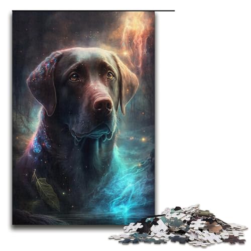 1000-teiliges Puzzle für Erwachsene, Labrador im Wasser, Spiele, Spielzeug, Geschenk, ganze Familie, Größe 38 x 26 cm von KJYMNC