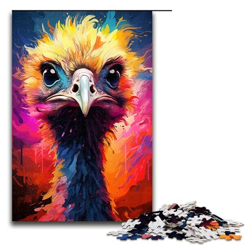 1000-teiliges Puzzle für Erwachsene, Malen, Bunte Straußenspiele, Spielzeug, Geschenk, ganze Familie, Größe 50 x 75 cm 1000-teiliges Puzzle für Erwachsene, Malen, Bunte Straußenspiele, Spielzeug, Geschenk, ganze Familie, Größe 50 x 75 cm von KJYMNC