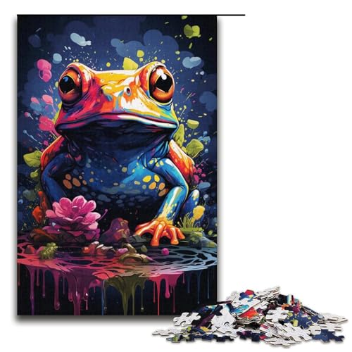 1000-teiliges Puzzle für Erwachsene, Malen, Farbe, Frosch, Puzzle für Erwachsene, Papppuzzle, Lernspielzeug, Größe 38 x 26 cm 1000-teiliges Puzzle für Erwachsene, Malen, Farbe, Frosch, Puzzle für Erwachsene, Papppuzzle, Lernspielzeug, Größe 38 x 26 cm von KJYMNC