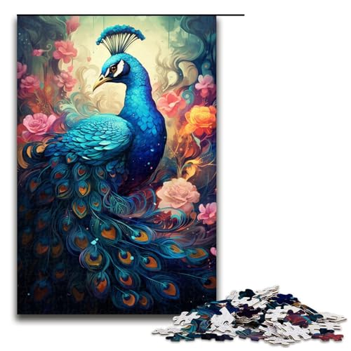 1000-teiliges Puzzle für Erwachsene, Malen, buntes Pfauen-Puzzle, praktisches Spiel, tolle Geschenke für Weihnachten, Größe 50 x 75 cm 1000-teiliges Puzzle für Erwachsene, Malen, buntes Pfauen-Puzzle, praktisches Spiel, tolle Geschenke für Weihnachten, Größe 50 x 75 cm von KJYMNC