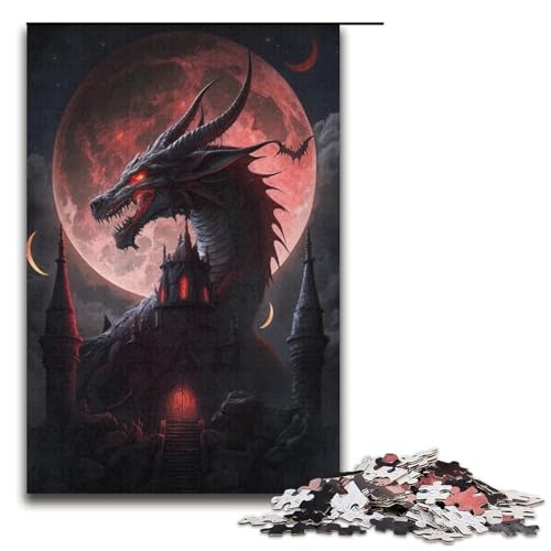 1000-teiliges Puzzle für Erwachsene, Nachtdrache, Lernpuzzle, Geburtstagsgeschenk, Geschenke, Wandkunst, Größe 38 x 26 cm 1000-teiliges Puzzle für Erwachsene, Nachtdrache, Lernpuzzle, Geburtstagsgeschenk, Geschenke, Wandkunst, Größe 38 x 26 cm von KJYMNC