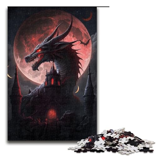 1000-teiliges Puzzle für Erwachsene, Nachtdrache, Puzzle für Erwachsene, Holzpuzzle, dekomprimierendes intellektuelles Lernspielzeug, Größe 50 x 75 cm 1000-teiliges Puzzle für Erwachsene, Nachtdrache, Puzzle für Erwachsene, Holzpuzzle, dekomprimierendes intellektuelles Lernspielzeug, Größe 50 x 75 cm von KJYMNC