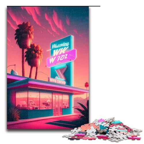 1000-teiliges Puzzle für Erwachsene, Neon-Landschaftspuzzle, praktisches Spiel, tolle Geschenke für Weihnachten, Größe 50 x 75 cm 1000-teiliges Puzzle für Erwachsene, Neon-Landschaftspuzzle, praktisches Spiel, tolle Geschenke für Weihnachten, Größe 50 x 75 cm von KJYMNC