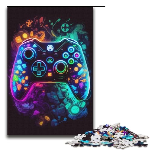 1000-teiliges Puzzle für Erwachsene, Neon-Spiele, Lernpuzzle, Geburtstagsgeschenk, Geschenke, Wandkunst, Größe 38 x 26 cm 1000-teiliges Puzzle für Erwachsene, Neon-Spiele, Lernpuzzle, Geburtstagsgeschenk, Geschenke, Wandkunst, Größe 38 x 26 cm von KJYMNC