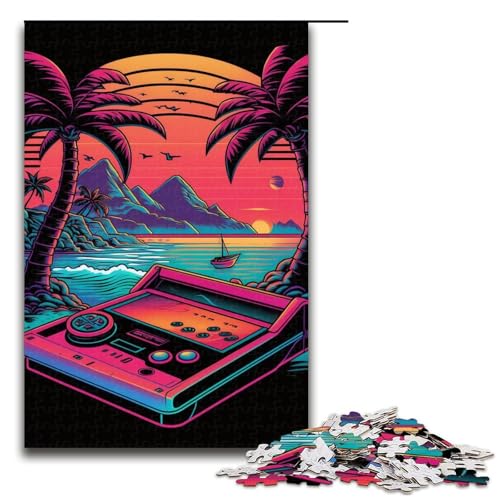 1000-teiliges Puzzle für Erwachsene, Neon-Spiele, Puzzle, praktisches Spiel, tolle Geschenke für Weihnachten, Größe 50 x 75 cm von KJYMNC