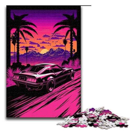 1000-teiliges Puzzle für Erwachsene, Neonlandschaft, Geschenkpuzzle für Kinder, Geschenke, Größe 50 x 75 cm von KJYMNC
