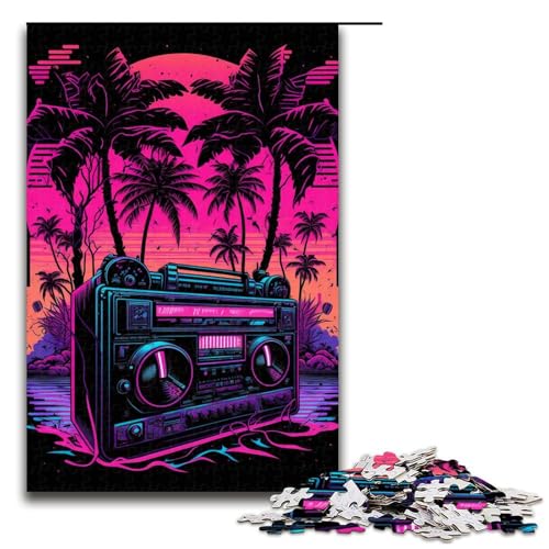 1000-teiliges Puzzle für Erwachsene, Neonlandschaft, Geschenkpuzzle für Kinder, Geschenke, Größe 50 x 75 cm 1000-teiliges Puzzle für Erwachsene, Neonlandschaft, Geschenkpuzzle für Kinder, Geschenke, Größe 50 x 75 cm von KJYMNC