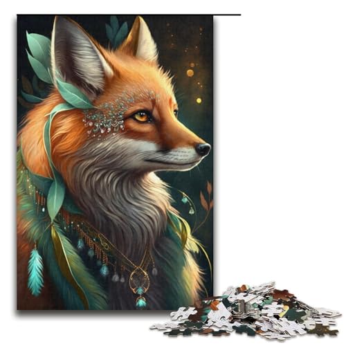 1000-teiliges Puzzle für Erwachsene, Orange Fox, Spiele, Spielzeug, Geschenk, ganze Familie, Größe 38 x 26 cm von KJYMNC