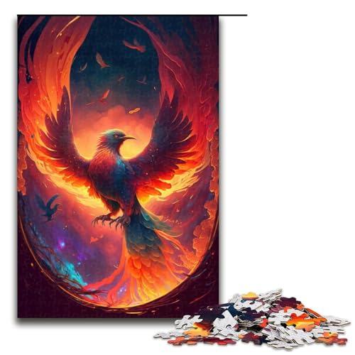 1000-teiliges Puzzle für Erwachsene, Phoenix-Puzzles für Holzpuzzle, Lernspiel, Herausforderungsspielzeug, Größe 50 x 75 cm von KJYMNC