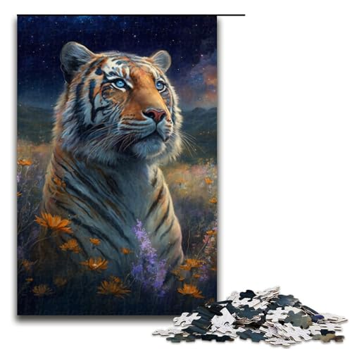 1000-teiliges Puzzle für Erwachsene, Planet Tiger Puzzle, praktisches Spiel, tolle Geschenke für Weihnachten, Größe 50 x 75 cm 1000-teiliges Puzzle für Erwachsene, Planet Tiger Puzzle, praktisches Spiel, tolle Geschenke für Weihnachten, Größe 50 x 75 cm von KJYMNC