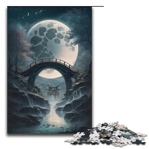 1000-teiliges Puzzle für Erwachsene, Puzzle im japanischen Stil, praktisches Spiel, tolle Geschenke für Weihnachten, Größe 38 x 26 cm von KJYMNC