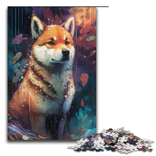 1000-teiliges Puzzle für Erwachsene, Shiba Inu-Malpuzzle, praktisches Spiel, einzigartiges Geburtstagsspiel, Größe 38 x 26 cm 1000-teiliges Puzzle für Erwachsene, Shiba Inu-Malpuzzle, praktisches Spiel, einzigartiges Geburtstagsspiel, Größe 38 x 26 cm von KJYMNC