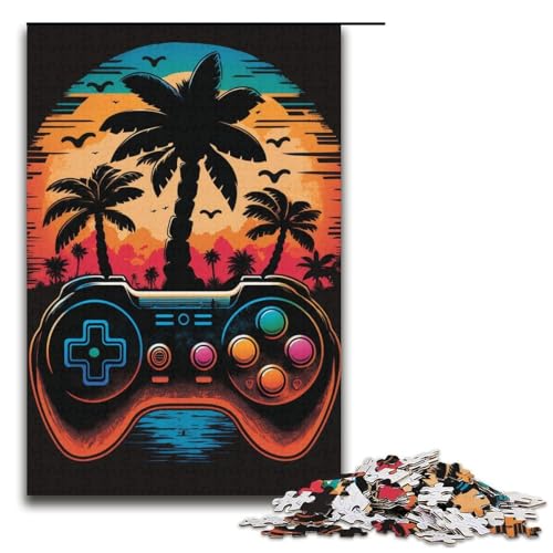 1000-teiliges Puzzle für Erwachsene, Spiel Neon-Puzzle, praktisches Spiel, tolle Geschenke für Weihnachten, Größe 38 x 26 cm von KJYMNC