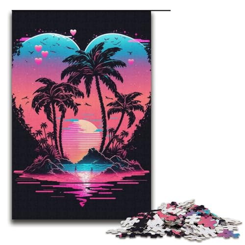 1000-teiliges Puzzle für Erwachsene, Strandpuzzle für Erwachsene, Papppuzzle, dekomprimierend, intellektuelles Lernspielzeug, Größe 38 x 26 cm von KJYMNC