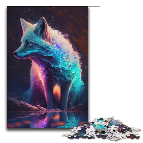 1000-teiliges Puzzle für Erwachsene, Tierfuchs, Malen, Lernpuzzle, Geburtstagsgeschenk, Geschenke, Wandkunst, Größe 38 x 26 cm 1000-teiliges Puzzle für Erwachsene, Tierfuchs, Malen, Lernpuzzle, Geburtstagsgeschenk, Geschenke, Wandkunst, Größe 38 x 26 cm von KJYMNC
