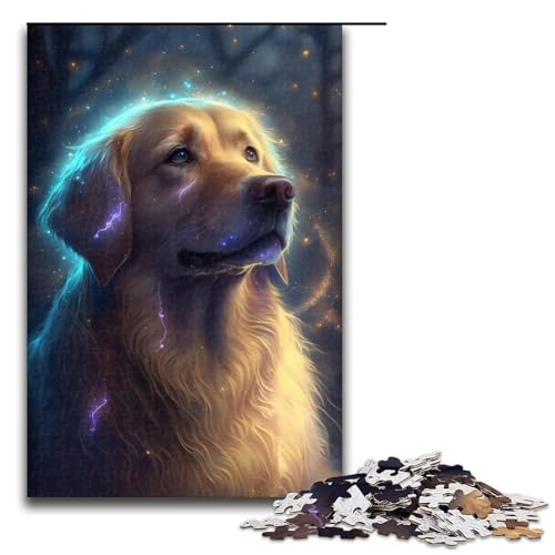 1000-teiliges Puzzle für Erwachsene, Traumhafter Golden Retriever, Puzzle für Erwachsene, Holzpuzzle, Lernspielzeug, Größe 50 x 75 cm 1000-teiliges Puzzle für Erwachsene, Traumhafter Golden Retriever, Puzzle für Erwachsene, Holzpuzzle, Lernspielzeug, Größe 50 x 75 cm von KJYMNC