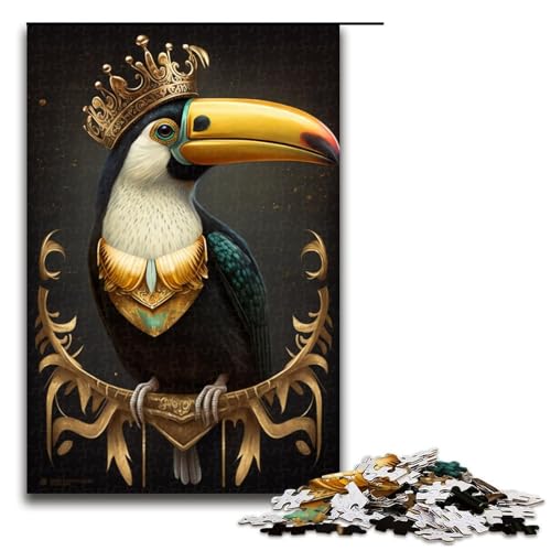 1000-teiliges Puzzle für Erwachsene, Tukan-Familie, Muster zum Zusammenbauen, eignet ganze Familie, Größe 50 x 75 cm von KJYMNC