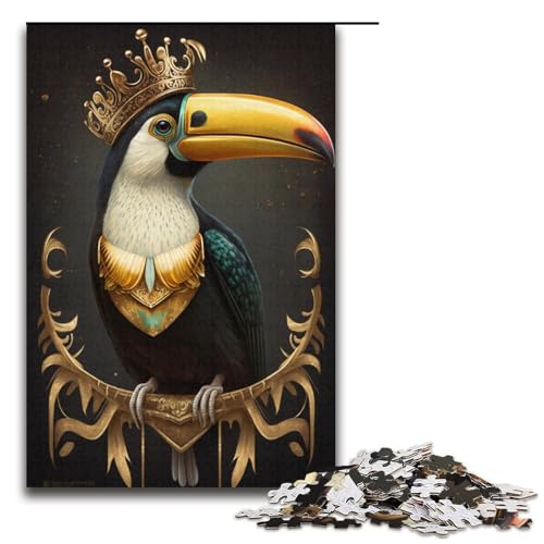 1000-teiliges Puzzle für Erwachsene, Tukan-Puzzles für Karton, Lernspiel, Herausforderungsspielzeug, Größe 38 x 26 cm von KJYMNC