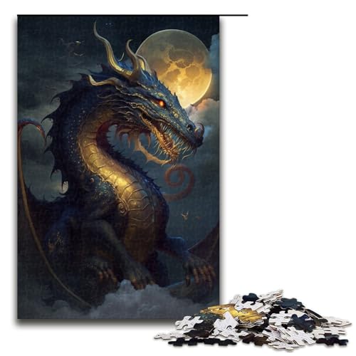 1000-teiliges Puzzle für Erwachsene, Weltraumdrache-Puzzle für Erwachsene, Holzpuzzle, dekomprimierendes intellektuelles Lernspielzeug, Größe 50 x 75 cm 1000-teiliges Puzzle für Erwachsene, Weltraumdrache-Puzzle für Erwachsene, Holzpuzzle, dekomprimierendes intellektuelles Lernspielzeug, Größe 50 x 75 cm von KJYMNC