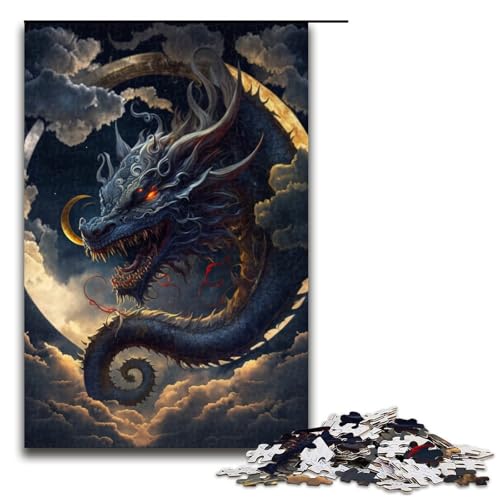 1000-teiliges Puzzle für Erwachsene, Weltraumdrachen-Puzzle, praktisches Spiel, tolle Geschenke für Weihnachten, Größe 50 x 75 cm von KJYMNC