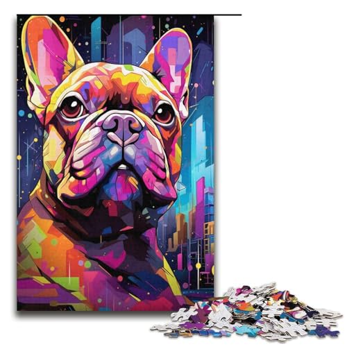 1000-teiliges Puzzle für Erwachsene, bunter Fuchs, Puzzle für Erwachsene, Papppuzzle, Lernspielzeug, Größe 38 x 26 cm von KJYMNC