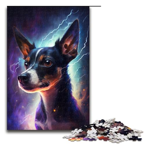 1000-teiliges Puzzle für Erwachsene, buntes Blitzhund-Puzzle, praktisches Spiel, Staycation-Zeitvertreib für Teenager ab 14 Jahren, Größe 50 x 75 cm von KJYMNC