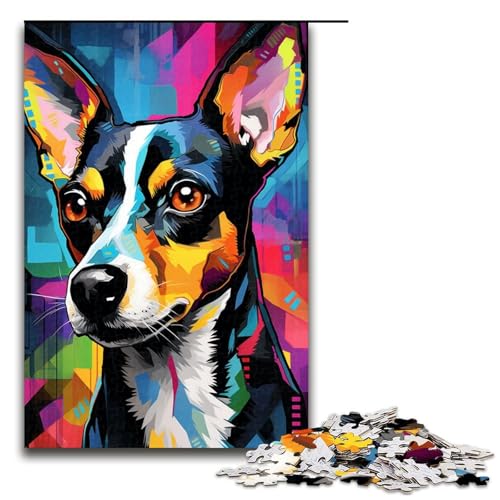 1000-teiliges Puzzle für Erwachsene, buntes Hunde-Puzzle, praktisches Spiel zum Zeitvertreib zu Hause für Teenager ab 14 Jahren, Größe 50 x 75 cm von KJYMNC
