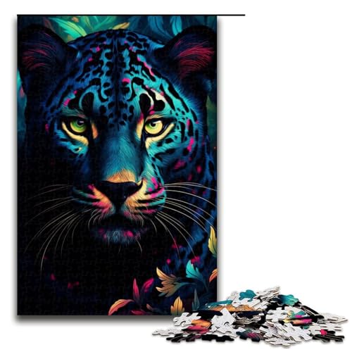 1000-teiliges Puzzle für Erwachsene, buntes Leoparden-Puzzle, praktisches Spiel, tolle Geschenke für Weihnachten, Größe 50 x 75 cm 1000-teiliges Puzzle für Erwachsene, buntes Leoparden-Puzzle, praktisches Spiel, tolle Geschenke für Weihnachten, Größe 50 x 75 cm von KJYMNC