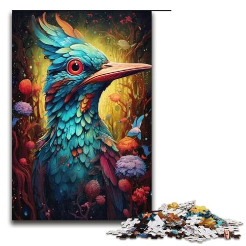 1000-teiliges Puzzle für Erwachsene, buntes Pappspecht-Spielzeug, ganze Familie, Größe 38 x 26 cm von KJYMNC