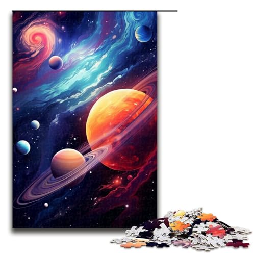 1000-teiliges Puzzle für Erwachsene, buntes Planeten-Puzzle, praktisches Spiel, tolle Geschenke für Weihnachten, Größe 50 x 75 cm 1000-teiliges Puzzle für Erwachsene, buntes Planeten-Puzzle, praktisches Spiel, tolle Geschenke für Weihnachten, Größe 50 x 75 cm von KJYMNC