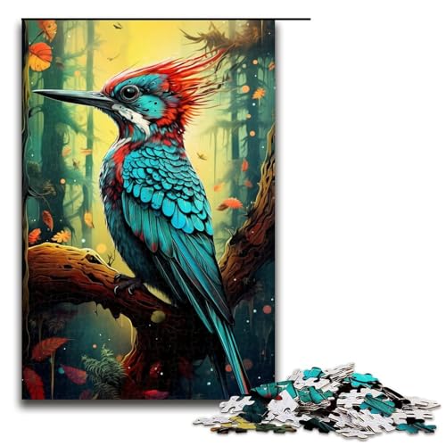 1000-teiliges Puzzle für Erwachsene, buntes Specht-Puzzle, praktisches Spiel zum Zeitvertreib zu Hause für Teenager ab 14 Jahren, Größe 50 x 75 cm von KJYMNC