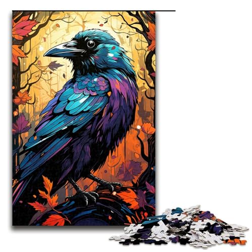 1000-teiliges Puzzle für Erwachsene, farbenfrohes Fantasy-Krähen-Puzzlespiel, Spaß für Zuhause, Geburtstagsgeschenk, Reisegeschenk, Größe 50 x 75 cm 1000-teiliges Puzzle für Erwachsene, farbenfrohes Fantasy-Krähen-Puzzlespiel, Spaß für Zuhause, Geburtstagsgeschenk, Reisegeschenk, Größe 50 x 75 cm von KJYMNC