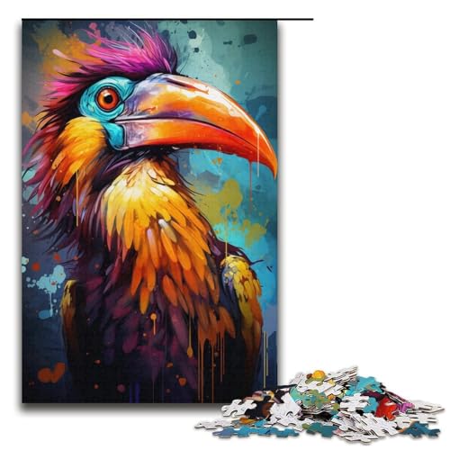 1000-teiliges Puzzle für Erwachsene, farbenfrohes Fantasy-Tukan-Kunstpuzzle, praktisches Spiel zum Zeitvertreib zu Hause für Teenager ab 14 Jahren, Größe 38 x 26 cm 1000-teiliges Puzzle für Erwachsene, farbenfrohes Fantasy-Tukan-Kunstpuzzle, praktisches Spiel zum Zeitvertreib zu Hause für Teenager ab 14 Jahren, Größe 38 x 26 cm von KJYMNC