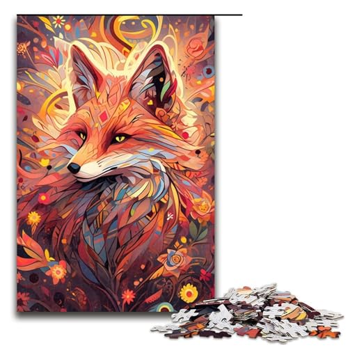 1000-teiliges Puzzle für Erwachsene, farbenfrohes Fuchs-Puzzlespiel, Spaß für zu Hause, Geburtstagsgeschenk, Reisegeschenk, Größe 50 x 75 cm 1000-teiliges Puzzle für Erwachsene, farbenfrohes Fuchs-Puzzlespiel, Spaß für zu Hause, Geburtstagsgeschenk, Reisegeschenk, Größe 50 x 75 cm von KJYMNC