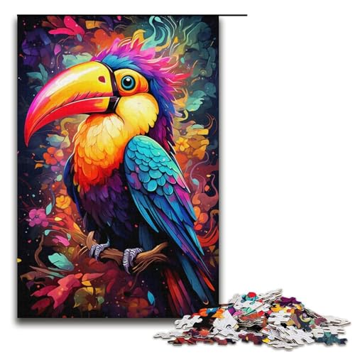 1000-teiliges Puzzle für Erwachsene, farbenfrohes Gemälde, Tukan-Puzzle, praktisches Spiel, Zeitvertreib zu Hause für Teenager ab 14 Jahren, Größe 38 x 26 cm 1000-teiliges Puzzle für Erwachsene, farbenfrohes Gemälde, Tukan-Puzzle, praktisches Spiel, Zeitvertreib zu Hause für Teenager ab 14 Jahren, Größe 38 x 26 cm von KJYMNC