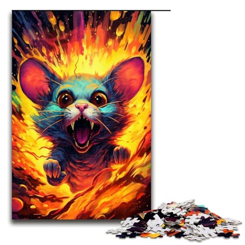 1000-teiliges Puzzle für Erwachsene, farbenfrohes psychedelisches Maus-Puzzlespiel, Spaß für Zuhause, Geburtstagsgeschenk, Reisegeschenk, Größe 50 x 75 cm 1000-teiliges Puzzle für Erwachsene, farbenfrohes psychedelisches Maus-Puzzlespiel, Spaß für Zuhause, Geburtstagsgeschenk, Reisegeschenk, Größe 50 x 75 cm von KJYMNC