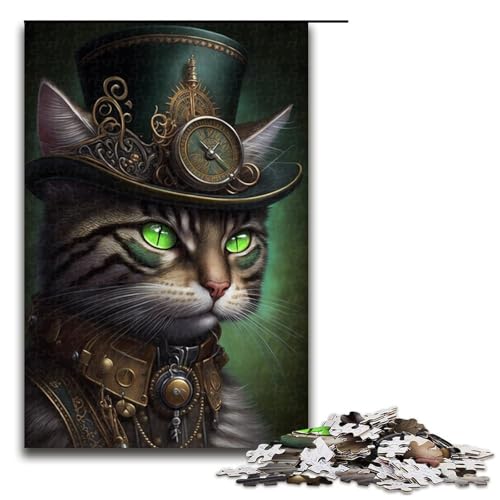 1000-teiliges Puzzle für Erwachsene, getigerte Katze, Puzzlespiel, Spaß für zu Hause, Aktivitäten, Geburtstagsgeschenk, Reisegeschenke, Größe 50 x 75 cm 1000-teiliges Puzzle für Erwachsene, getigerte Katze, Puzzlespiel, Spaß für zu Hause, Aktivitäten, Geburtstagsgeschenk, Reisegeschenke, Größe 50 x 75 cm von KJYMNC