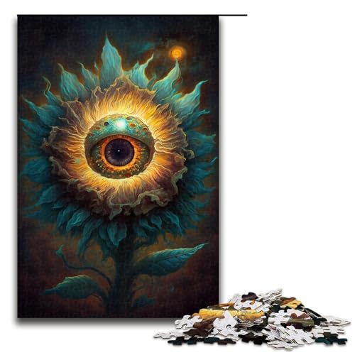 1000-teiliges Puzzle für Erwachsene, kosmisches Sonnenblumen-Puzzle für Erwachsene, Holzpuzzle, dekomprimierendes intellektuelles Lernspielzeug, Größe 50 x 75 cm 1000-teiliges Puzzle für Erwachsene, kosmisches Sonnenblumen-Puzzle für Erwachsene, Holzpuzzle, dekomprimierendes intellektuelles Lernspielzeug, Größe 50 x 75 cm von KJYMNC
