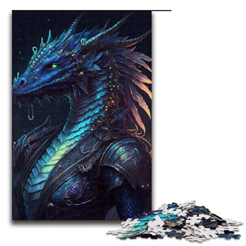 1000-teiliges Puzzle für Erwachsene, magisches Weltraumdrachen-Puzzle, praktisches Spiel, Zeitvertreib zu Hause, für Teenager ab 14 Jahren, Größe 50 x 75 cm von KJYMNC