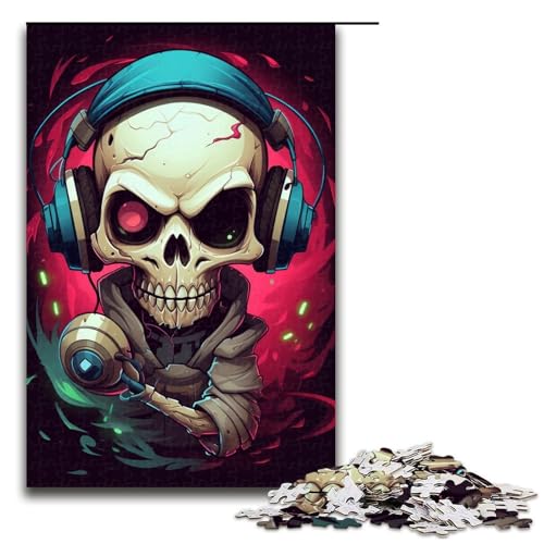 1000-teiliges Puzzle für Erwachsene, süßes Totenkopf-Puzzle für Erwachsene, Holzpuzzle, dekomprimierendes intellektuelles Lernspielzeug, Größe 50 x 75 cm 1000-teiliges Puzzle für Erwachsene, süßes Totenkopf-Puzzle für Erwachsene, Holzpuzzle, dekomprimierendes intellektuelles Lernspielzeug, Größe 50 x 75 cm von KJYMNC