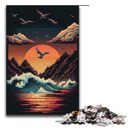 1000-teiliges Puzzle im japanischen Stil, Geschenkideen für Erwachsene, geeignet für Teenager ab 14 Jahren, Größe 38 x 26 cm von KJYMNC