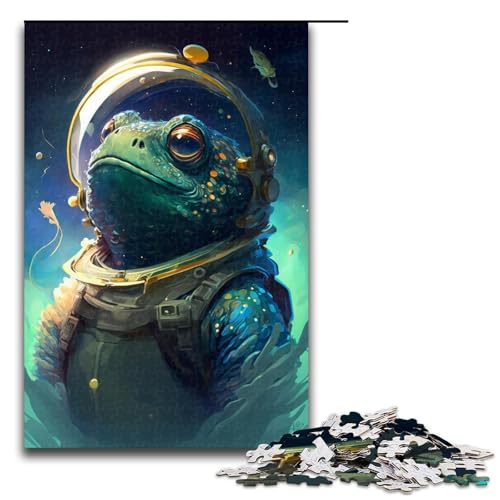 1000-teiliges Puzzle mit Astronautenschildkröte für Kinder, Holzpuzzle, Familienaktivität, Größe 50 x 75 cm 1000-teiliges Puzzle mit Astronautenschildkröte für Kinder, Holzpuzzle, Familienaktivität, Größe 50 x 75 cm von KJYMNC
