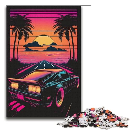 1000-teiliges Puzzle mit Neonlandschaft, Puzzle für Erwachsene und Kinder, Papppuzzle, Lernspiel, Herausforderungsspielzeug, Größe 38 x 26 cm 1000-teiliges Puzzle mit Neonlandschaft, Puzzle für Erwachsene und Kinder, Papppuzzle, Lernspiel, Herausforderungsspielzeug, Größe 38 x 26 cm von KJYMNC