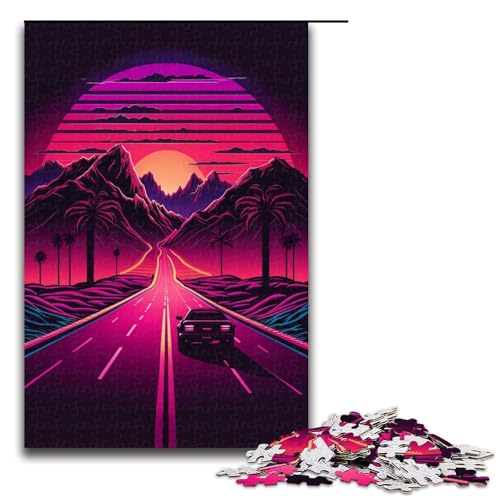 1000-teiliges Puzzle mit Neonlandschaft für Erwachsene, Holzpuzzle, lustiges Geschenk, Größe 50 x 75 cm 1000-teiliges Puzzle mit Neonlandschaft für Erwachsene, Holzpuzzle, lustiges Geschenk, Größe 50 x 75 cm von KJYMNC