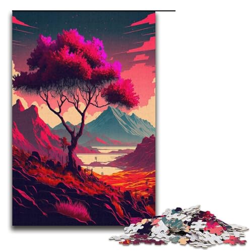 1000-teiliges Puzzle mit lebendiger Retro-Szene für Erwachsene, Papppuzzle, tolles Geschenk für Erwachsene, Größe 38 x 26 cm von KJYMNC