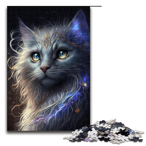 1000-teiliges Puzzle mit weißer Katze für Kinder, Holzpuzzle, Familienaktivität, Größe 50 x 75 cm 1000-teiliges Puzzle mit weißer Katze für Kinder, Holzpuzzle, Familienaktivität, Größe 50 x 75 cm von KJYMNC