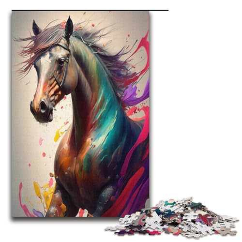 1000-teiliges Puzzle zum Thema Pferdemalerei für Kinder, Papppuzzle, Familienaktivität, Größe 38 x 26 cm 1000-teiliges Puzzle zum Thema Pferdemalerei für Kinder, Papppuzzle, Familienaktivität, Größe 38 x 26 cm von KJYMNC