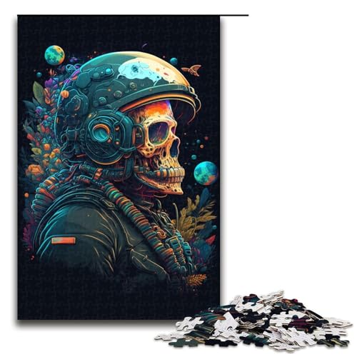1000-teiliges Skelett-Astronauten-Puzzle für Kinder, Holzpuzzle, Familienaktivität, Größe 50 x 75 cm 1000-teiliges Skelett-Astronauten-Puzzle für Kinder, Holzpuzzle, Familienaktivität, Größe 50 x 75 cm von KJYMNC
